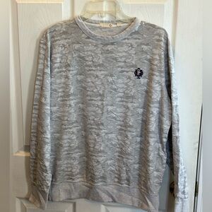 Men's Light Gray Camouflage Crewneck Sweater